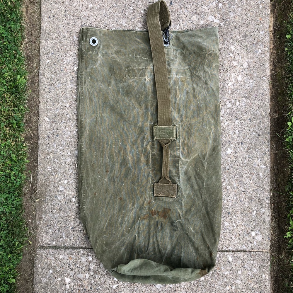 Lot of 2 military surplus duffel bags